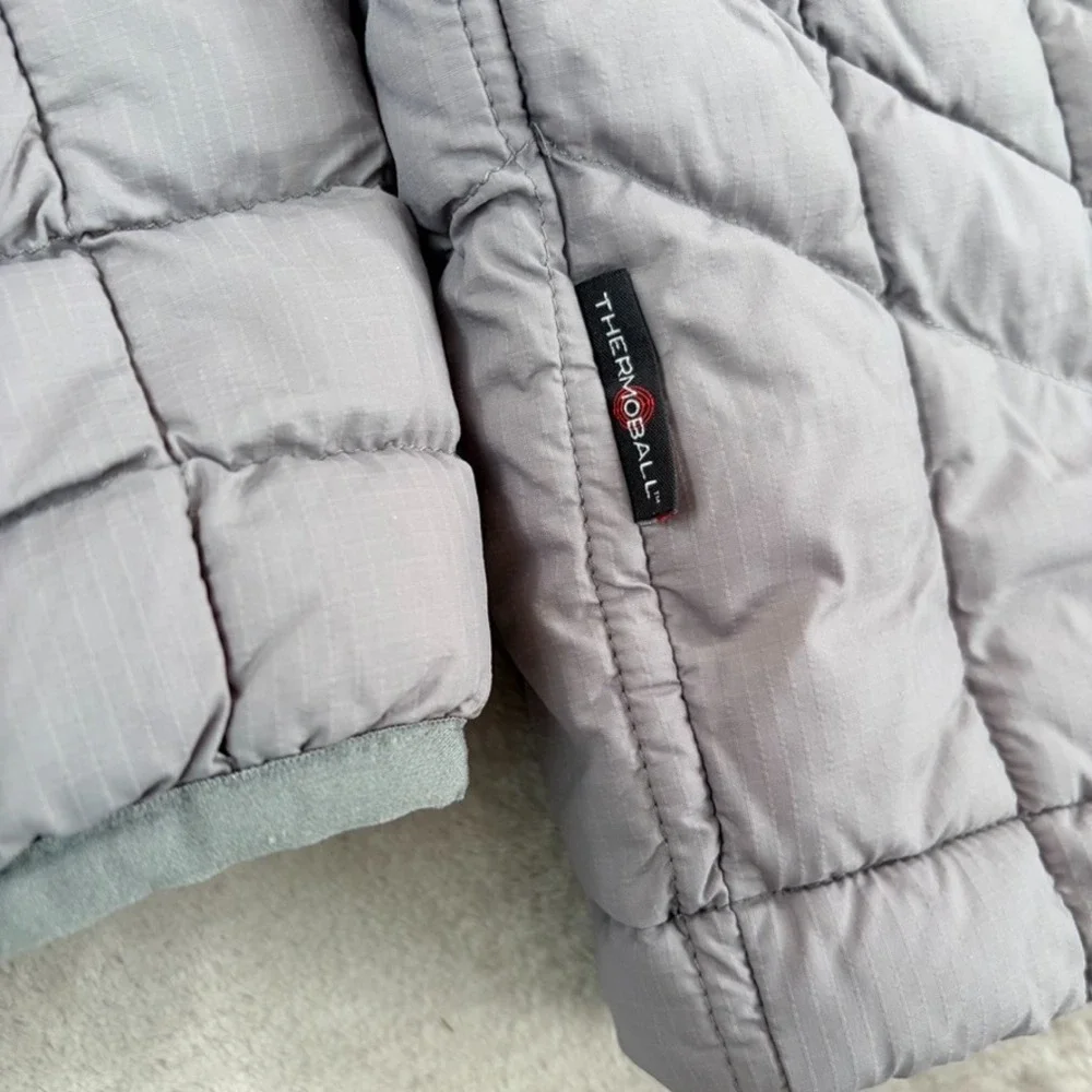 The North Face Thermoball Insulated DWR Hooded Jacket Grey Men 2XL Puffer Quilt